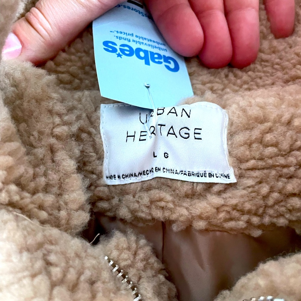 brown fuzzy teddy bear jacket